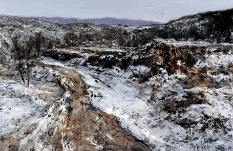 雪日徘徊之二 布面油画 404x670 2011
